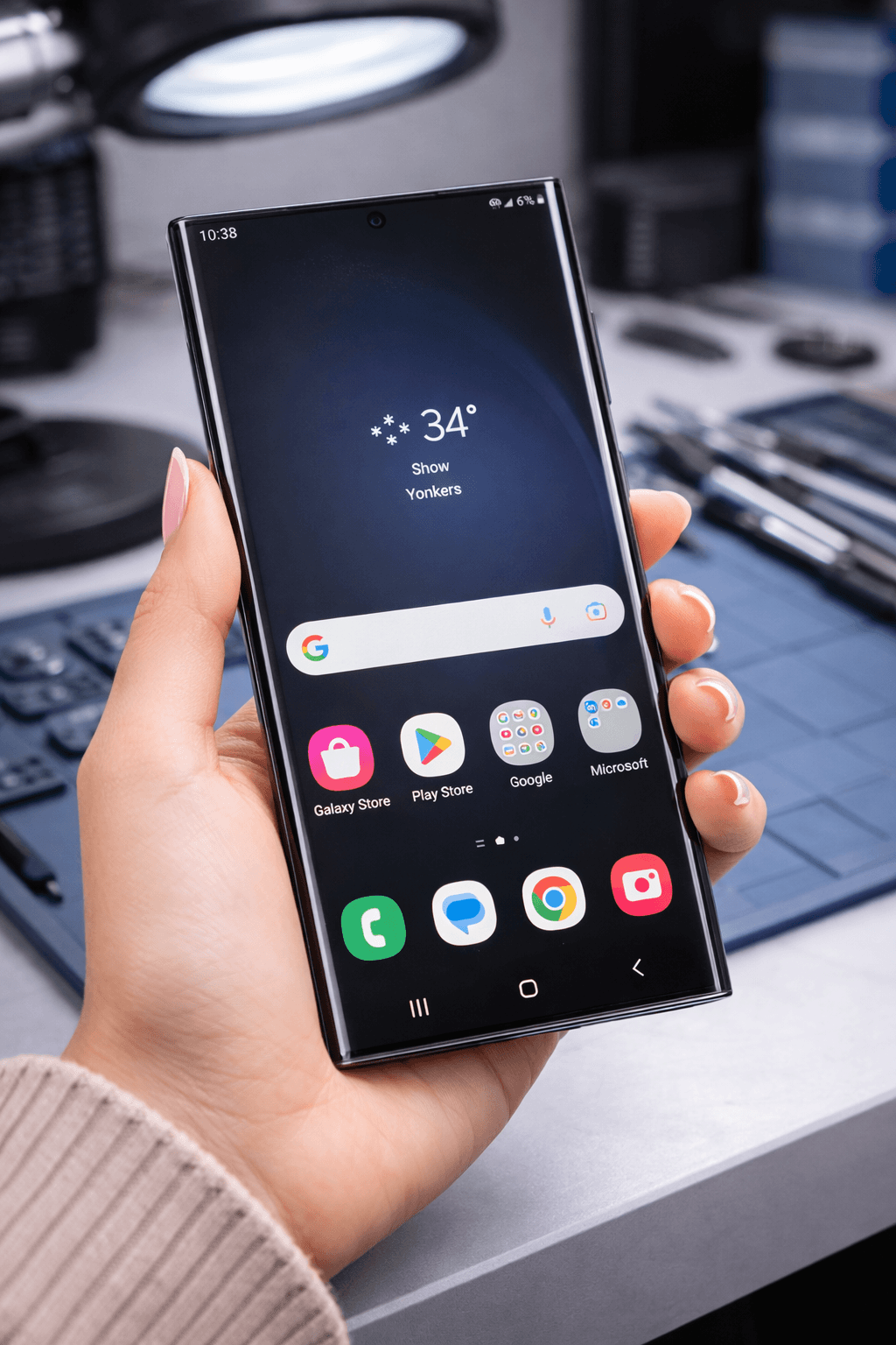 Samsung phone before and after repair